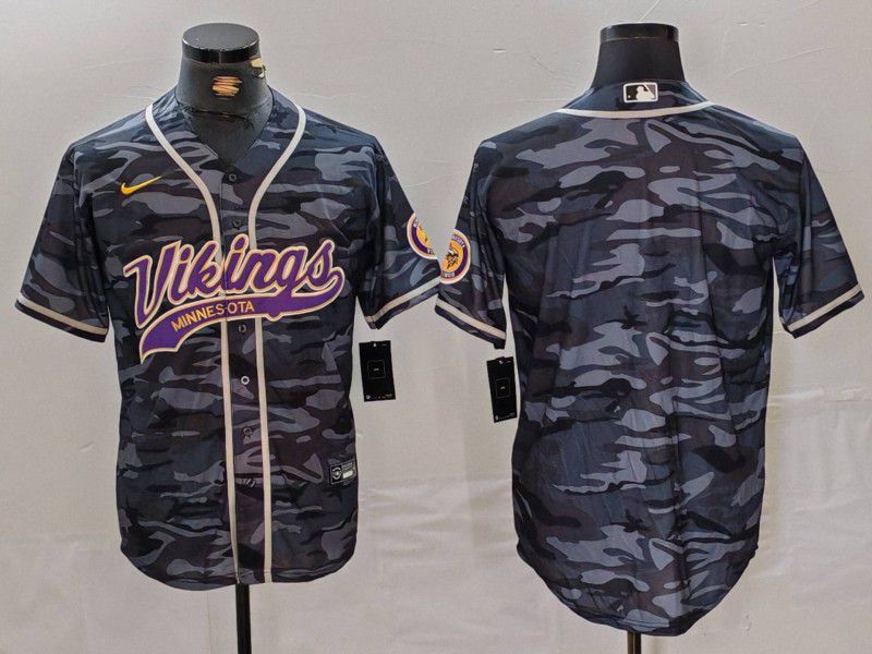 Men Minnesota Vikings Blank Camo Joint Name 2024 Nike Limited NFL Jersey style 1->minnesota vikings->NFL Jersey